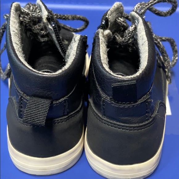 Black Leather Hi-Tops Sz11 - Picture 4 of 7